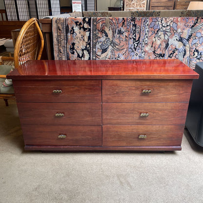 Kent Coffey MCM 6 Drawer Lowboy with Infinity Kobs C LOWBOYS