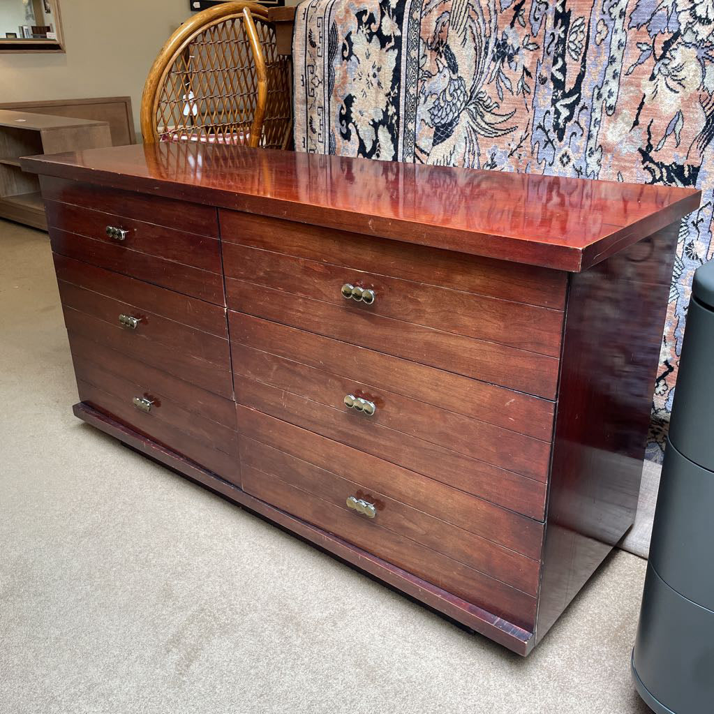 Kent Coffey MCM 6 Drawer Lowboy with Infinity Kobs C LOWBOYS