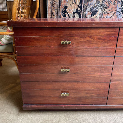 Kent Coffey MCM 6 Drawer Lowboy with Infinity Kobs C LOWBOYS