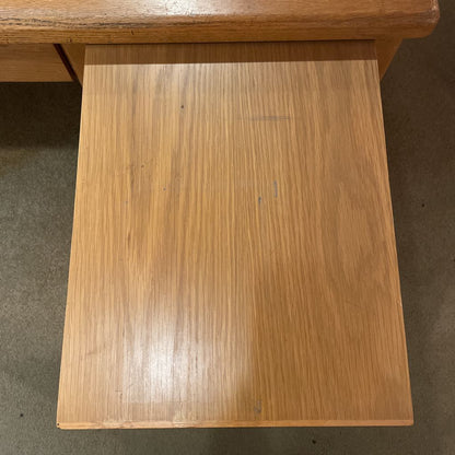 Vintage Oak Arts & Crafts 7 Drawer Desk