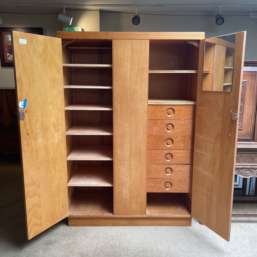 3 Door Art Deco Armoire C CABINETS
