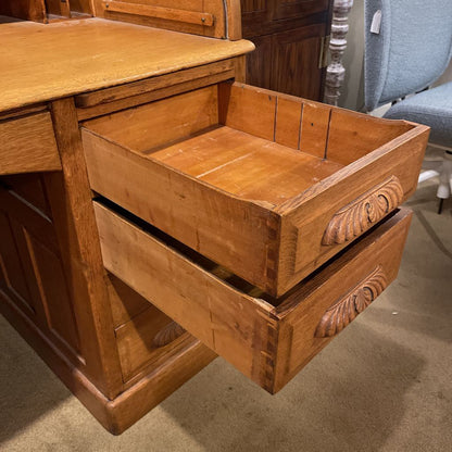 Large Oak Roll Top Desk C DESKS