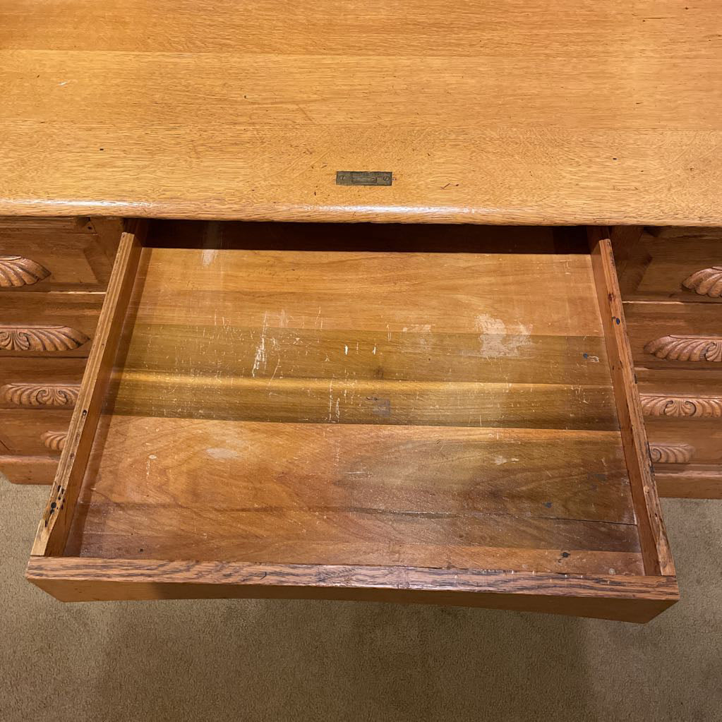 Large Oak Roll Top Desk C DESKS