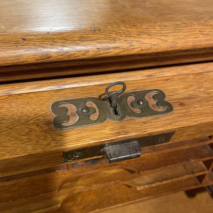 Large Oak Roll Top Desk C DESKS