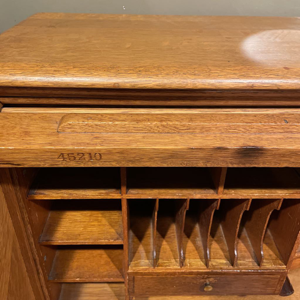 Large Oak Roll Top Desk C DESKS