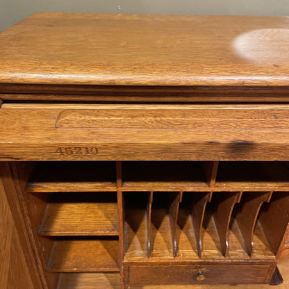 Large Oak Roll Top Desk C DESKS