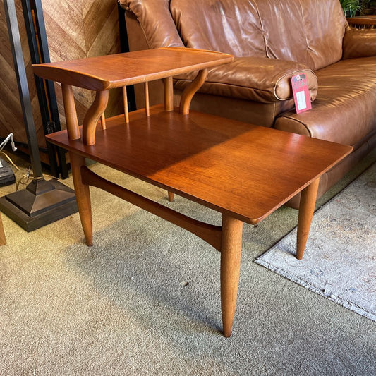 Lane MCM Step Up End Tables w Spindle Detail C SIDE TABLES