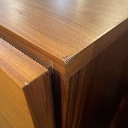 Float Walnut Finish 5 Drawer Chest
