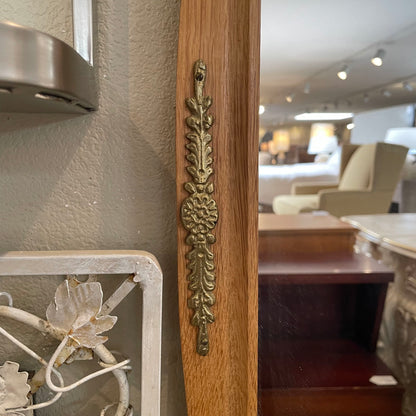 Henning Kjarnulf Oak Rectangular Mirror with Metal Details