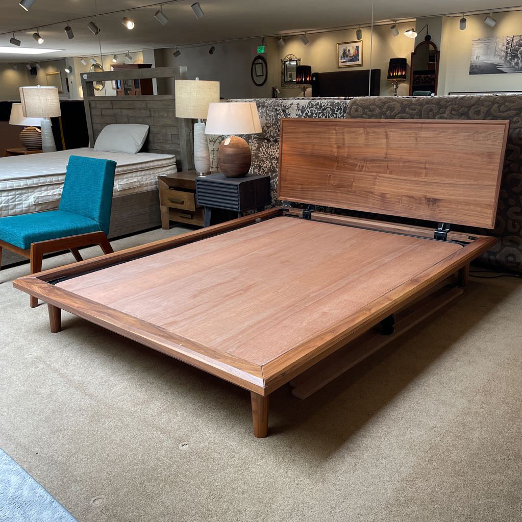 Herman Light Natural Walnut Queen Bedframe