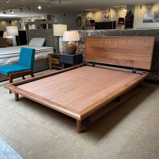 Herman Light Natural Walnut Queen Bedframe