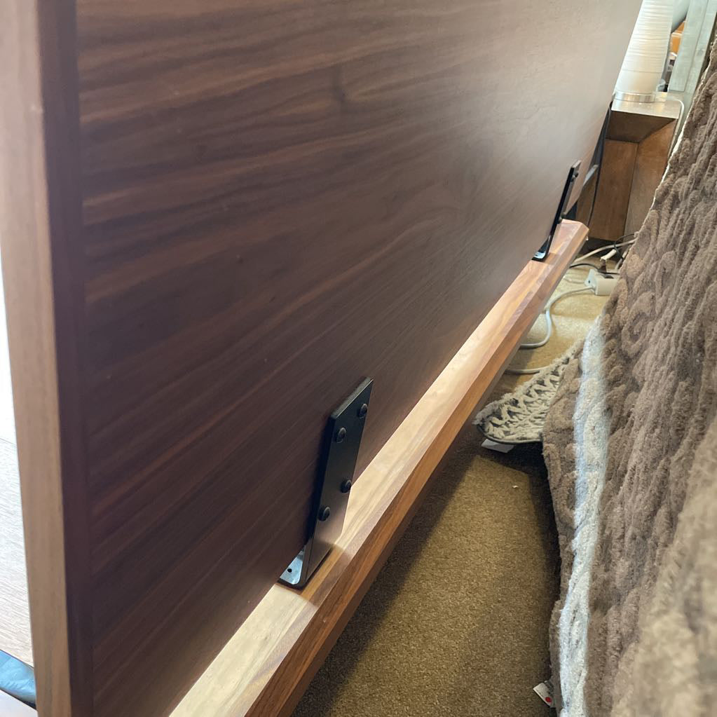 Herman Light Natural Walnut Queen Bedframe