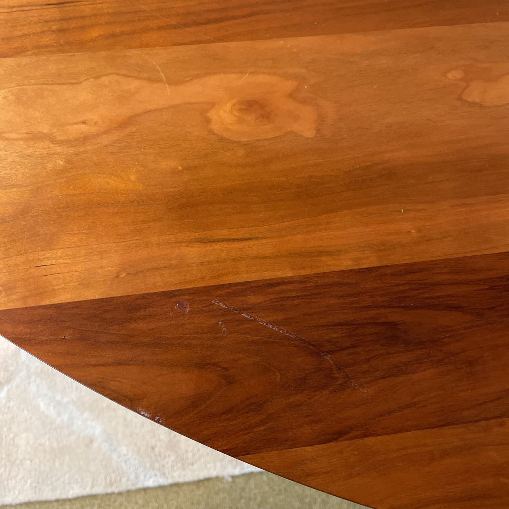 R & B Cherry Round Expanding Dining Table