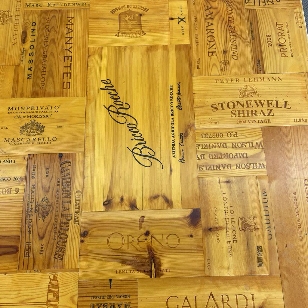 Custom Upcycled Wine Crate Square Dining Table C DINING TABLES