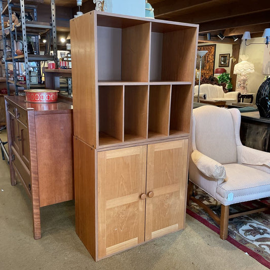 Teak Two Piece Two Door Cabinet with Cubbies C CABINETS
