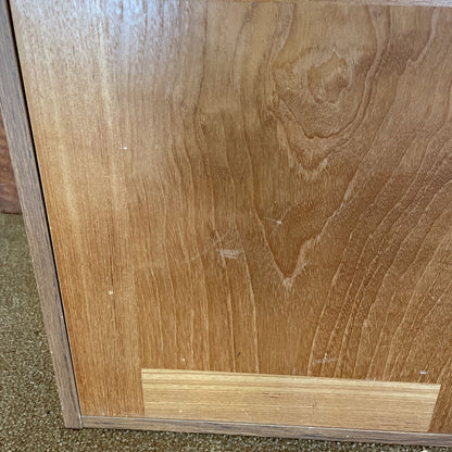 Teak Two Piece Two Door Cabinet with Cubbies