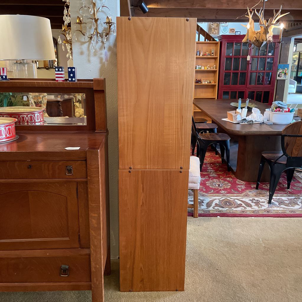 Teak Two Piece Two Door Cabinet with Cubbies