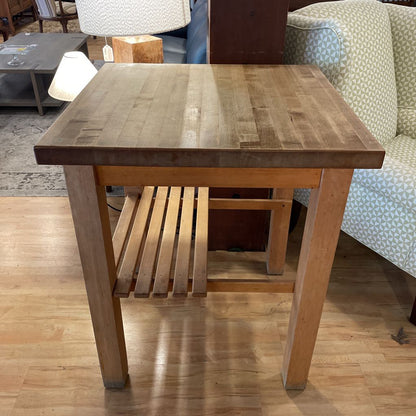 Square Butchers Block Table