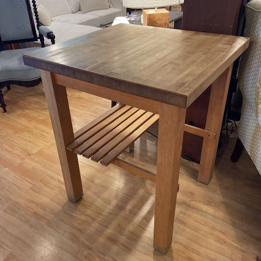 Square Butchers Block Table