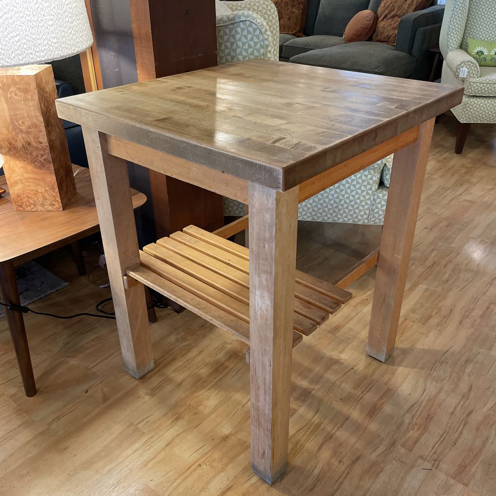 Square Butchers Block Table