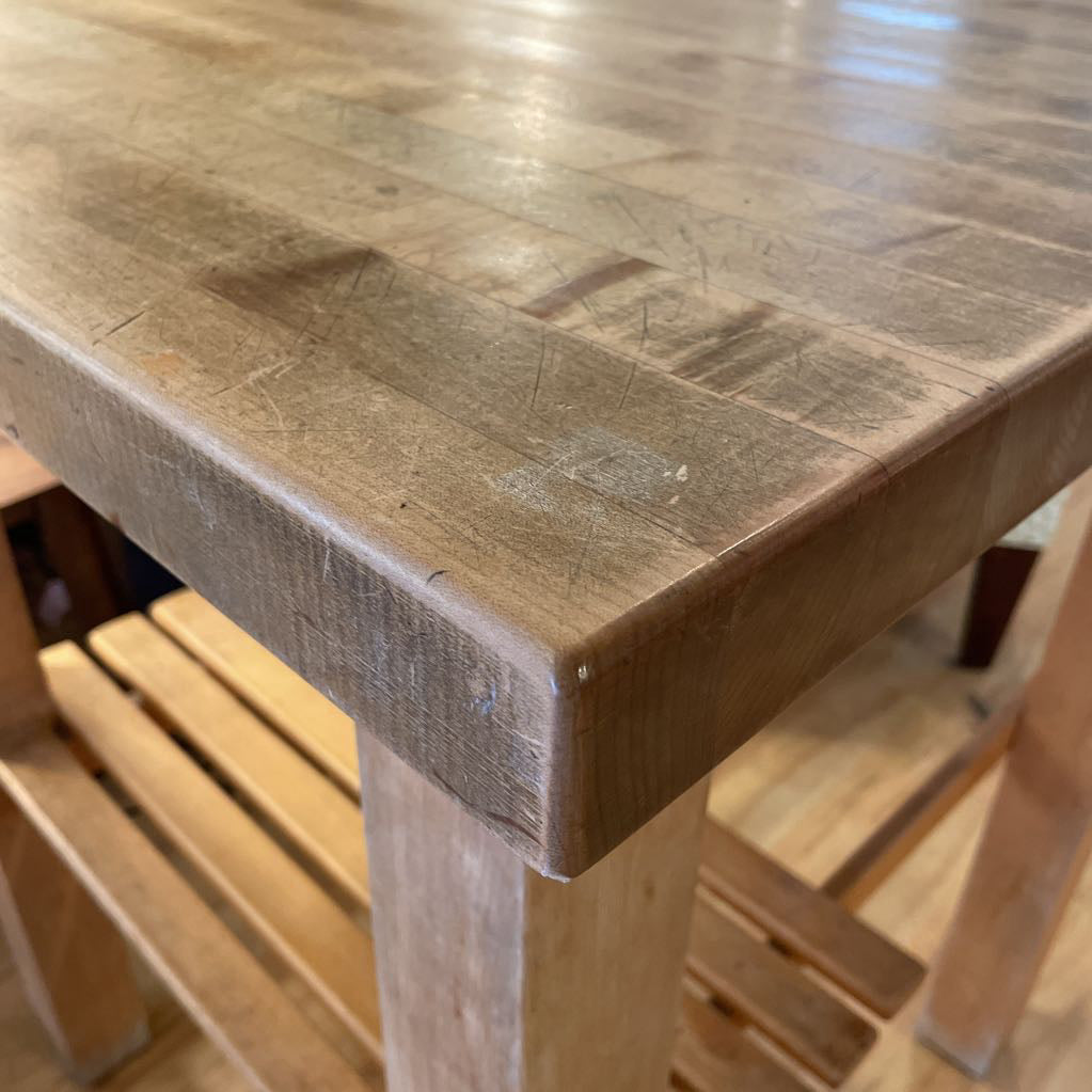 Square Butchers Block Table