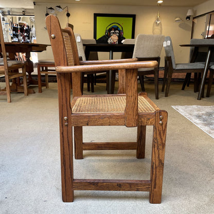 Oak Arm Chair w/Caining
