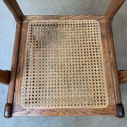 Oak Arm Chair w/Caining
