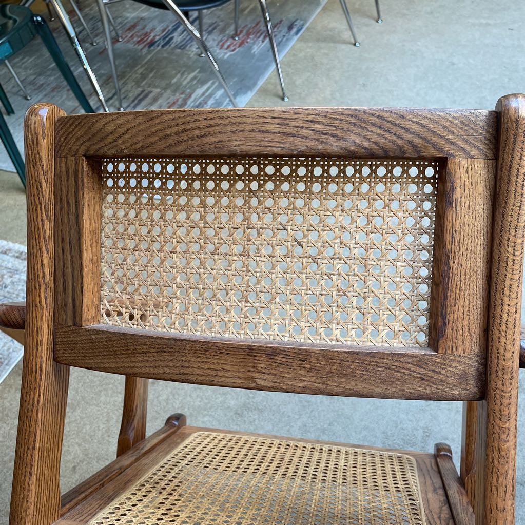 Oak Arm Chair w/Caining