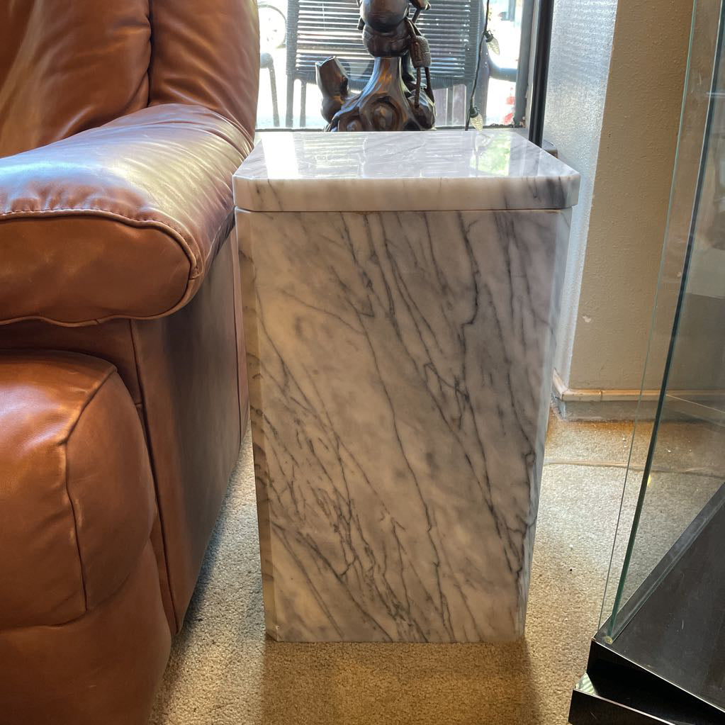 Marble Plinth Safe End Tables C SIDE TABLES