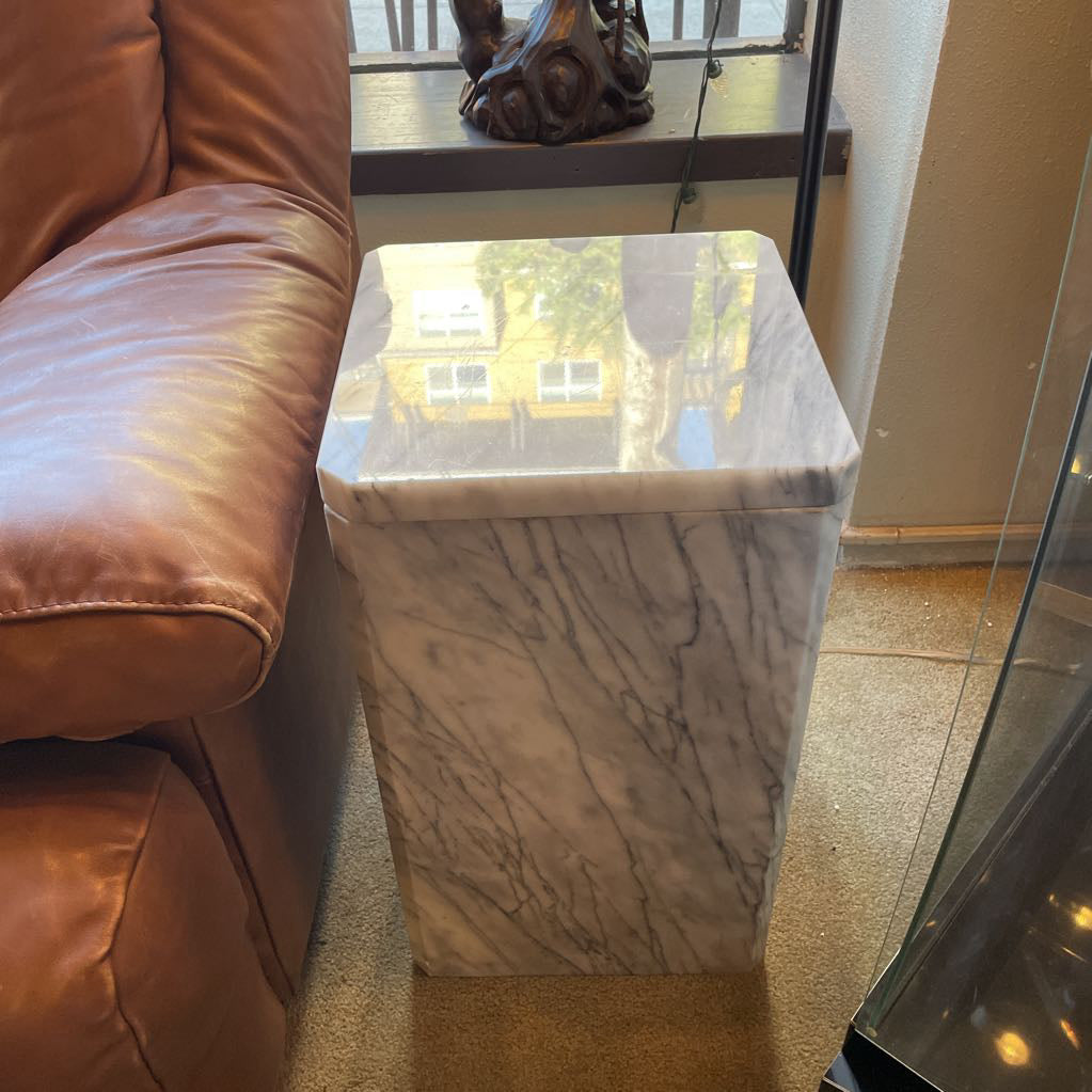 Marble Plinth Safe End Tables C SIDE TABLES