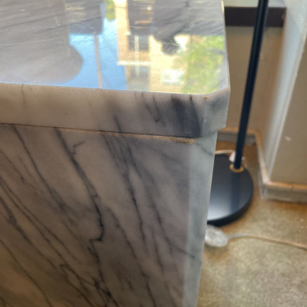 Marble Plinth Safe End Tables C SIDE TABLES