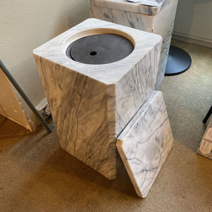 Marble Plinth Safe End Tables C SIDE TABLES