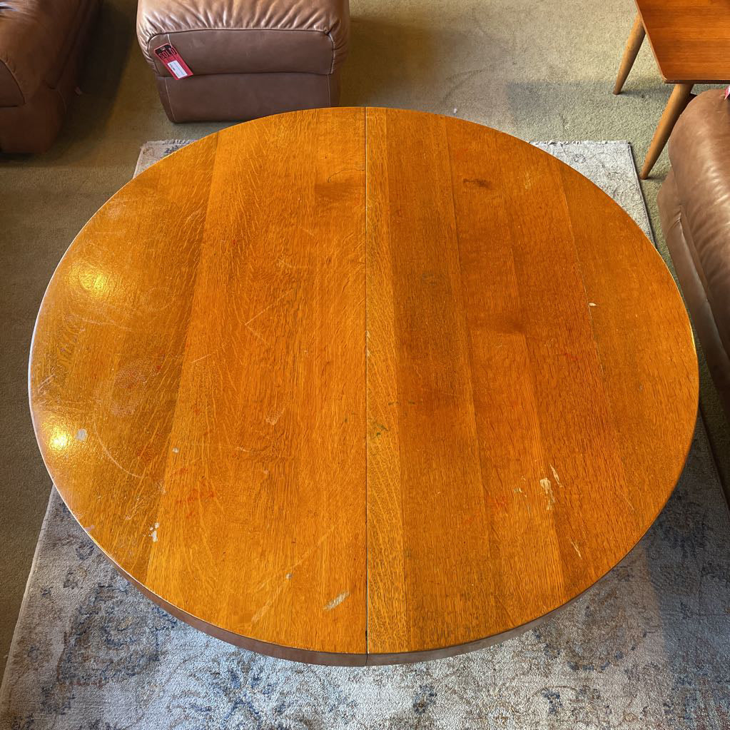 Round Oak Expanding Coffee Table C COFFEE TABLES