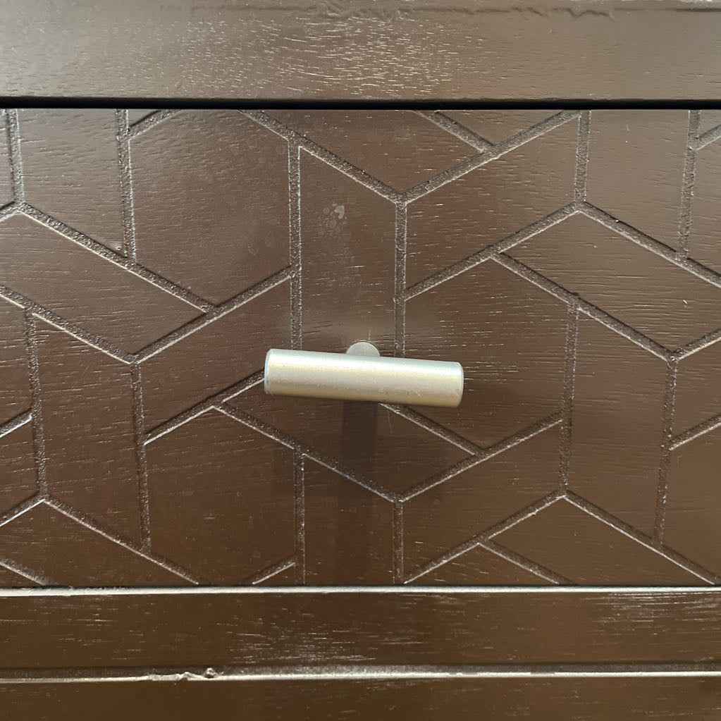 Modern Geometric One Drawer Nightstand