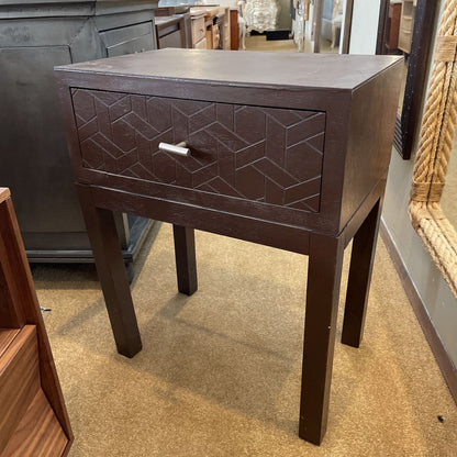 Modern Geometric One Drawer Nightstand
