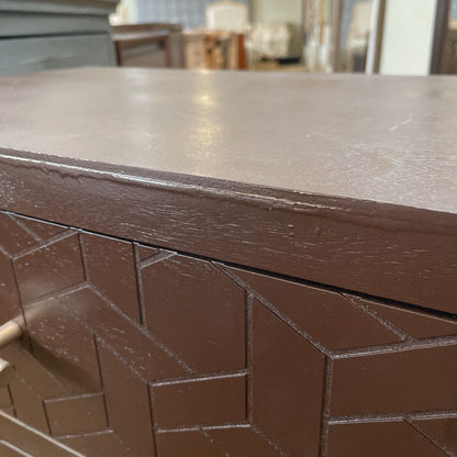 Modern Geometric One Drawer Nightstand
