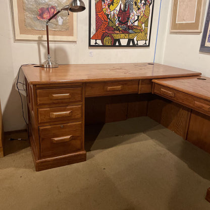 Large Oak Corner Desk