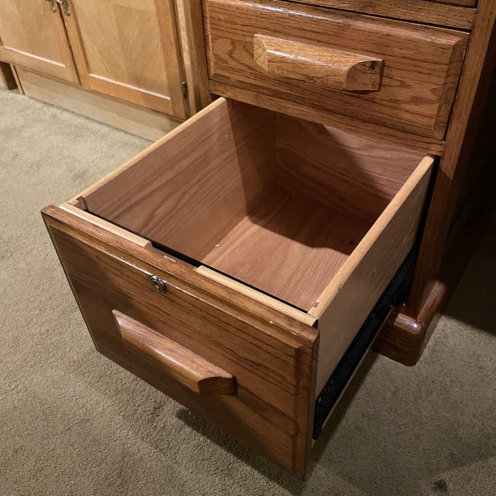 Large Oak Corner Desk
