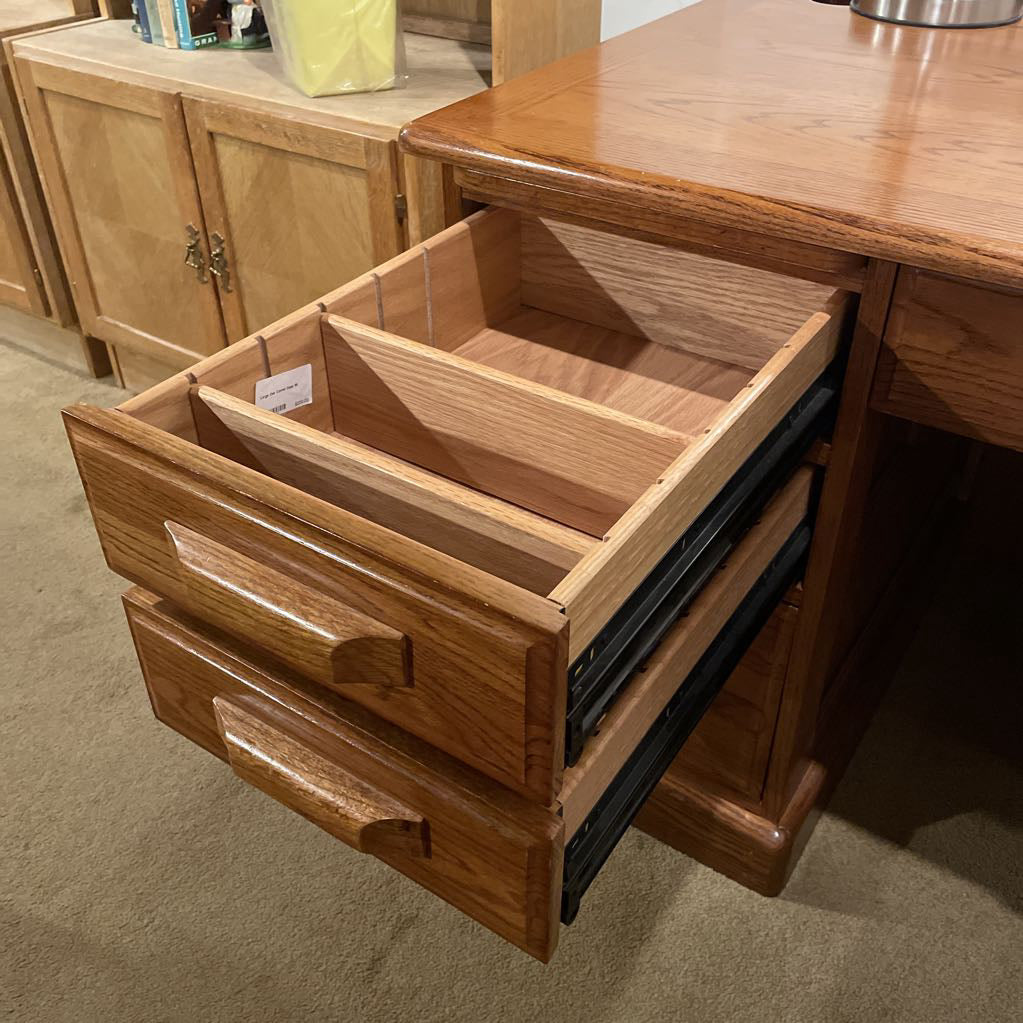 Large Oak Corner Desk
