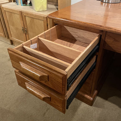 Large Oak Corner Desk