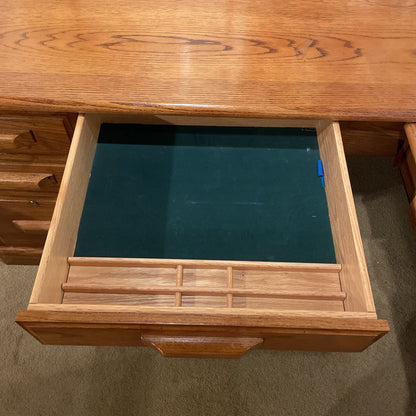 Large Oak Corner Desk