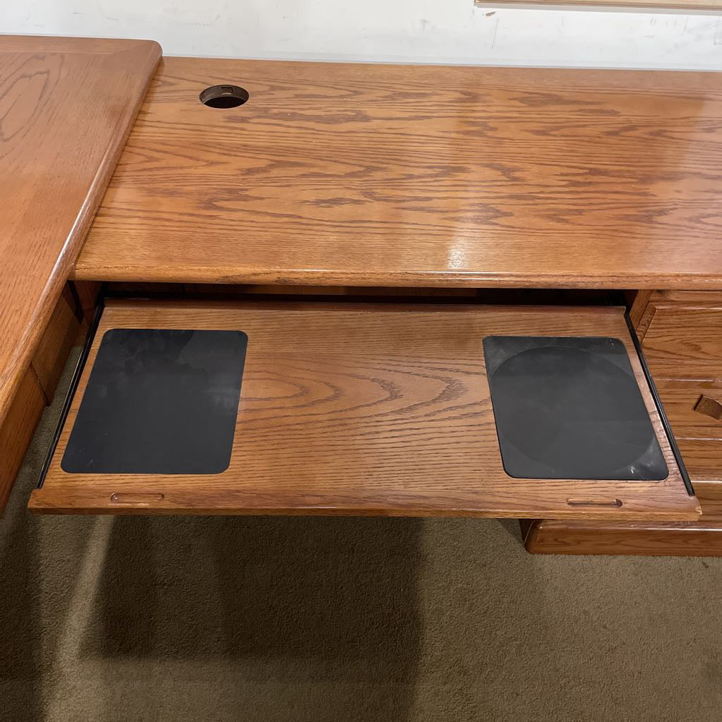 Large Oak Corner Desk