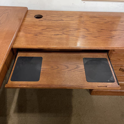 Large Oak Corner Desk