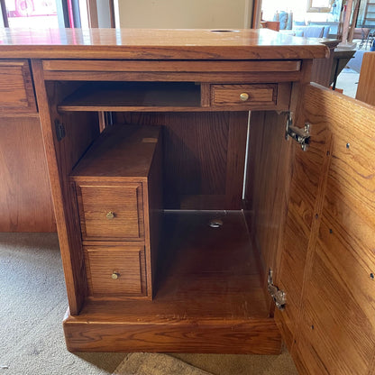 Large Oak Corner Desk