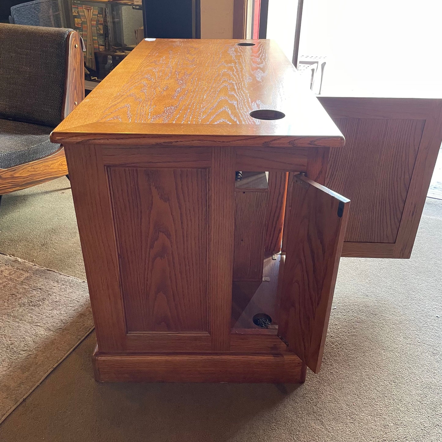 Large Oak Corner Desk
