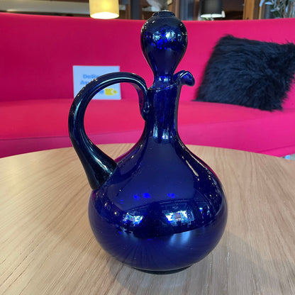 Deep Blue Decanter w/Swirl Design (Set of 5)