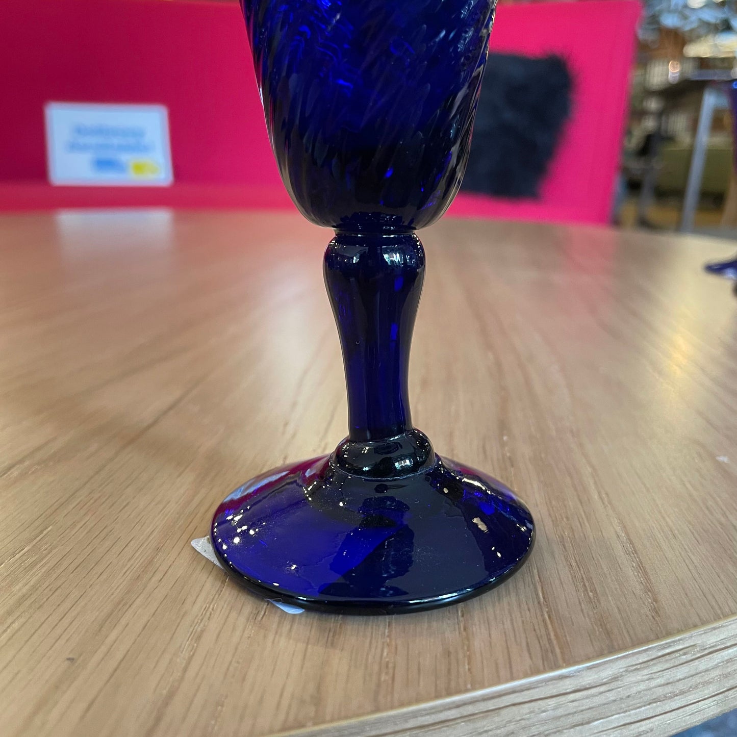 Deep Blue Decanter w/Swirl Design (Set of 5)