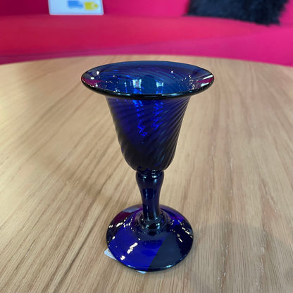Deep Blue Decanter w/Swirl Design (Set of 5)