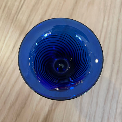 Deep Blue Decanter w/Swirl Design (Set of 5)