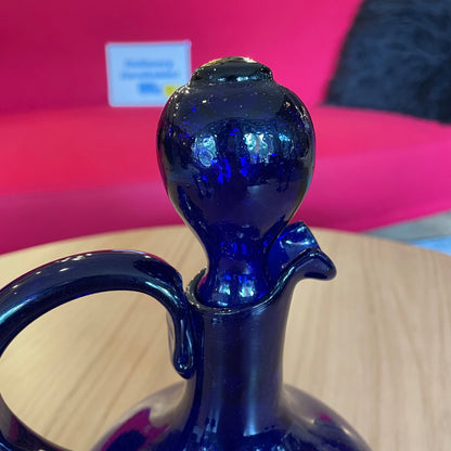 Deep Blue Decanter w/Swirl Design (Set of 5)